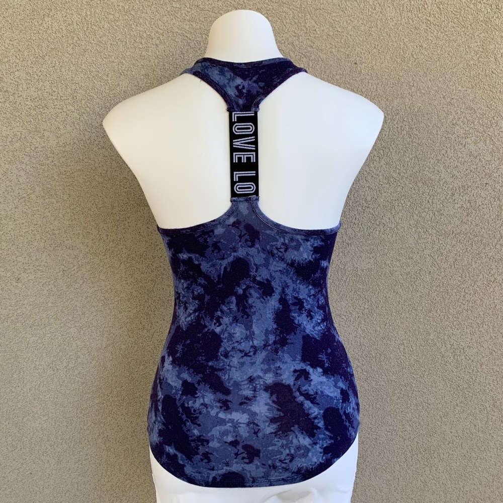 Junior's Tye Dye Skull Print Muscle Tank Top - Picture 3 of 4